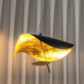 Solenne Gold Leaf Wave Pendant Light