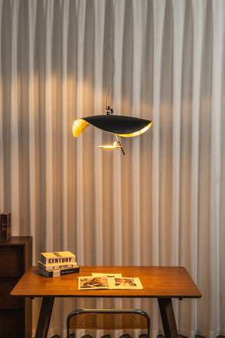 Solenne Gold Leaf Wave Pendant Light
