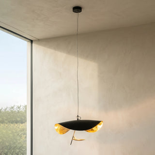 Solenne Gold Leaf Wave Pendant Light