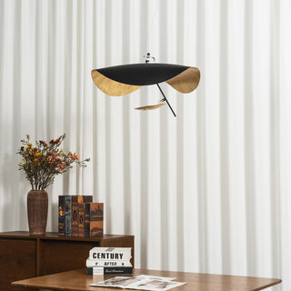 Solenne Gold Leaf Wave Pendant Light
