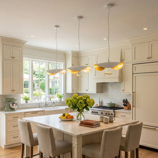 Solenne Gold Leaf Wave Pendant Light