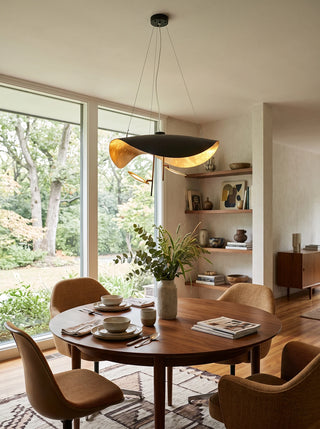 Solenne Gold Leaf Wave Pendant Light