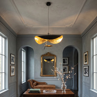 Solenne Gold Leaf Wave Pendant Light