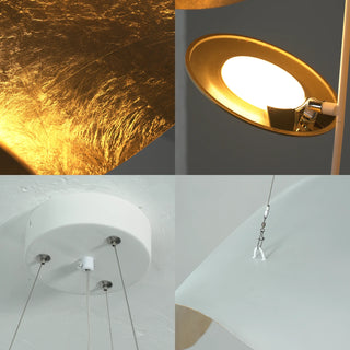 Solenne Gold Leaf Wave Pendant Light