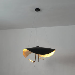 Solenne Gold Leaf Wave Pendant Light