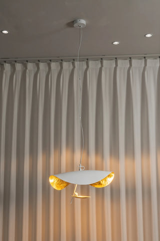Solenne Gold Leaf Wave Pendant Light