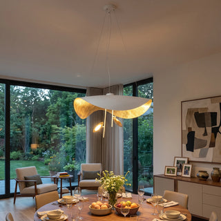 Solenne Gold Leaf Wave Pendant Light