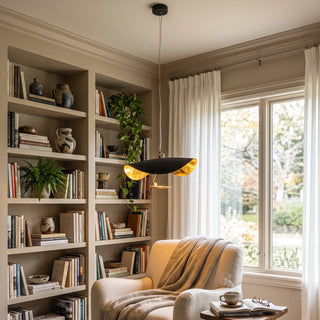 Solenne Gold Leaf Wave Pendant Light