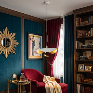 Solenne Gold Leaf Wave Pendant Light