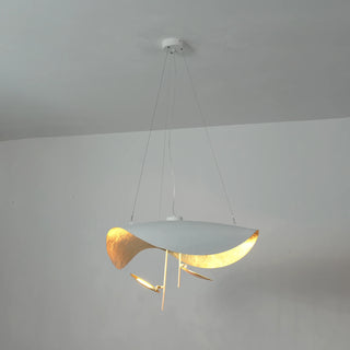 Solenne Gold Leaf Wave Pendant Light