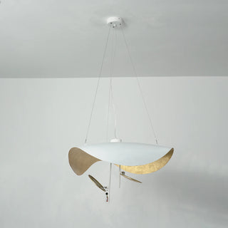 Solenne Gold Leaf Wave Pendant Light