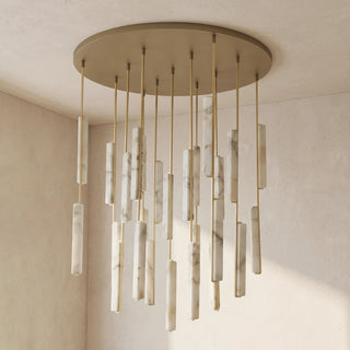 Stalactite Waterfall Linear Alabaster Chandelier