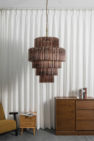 Addis Star-Shaped Glass Tubes Chandelier