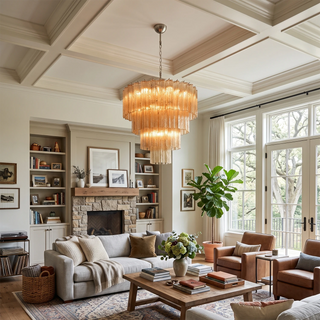 Addis Star-Shaped Glass Tubes Chandelier