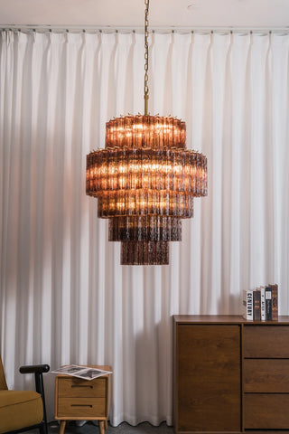 Addis Star-Shaped Glass Tubes Chandelier
