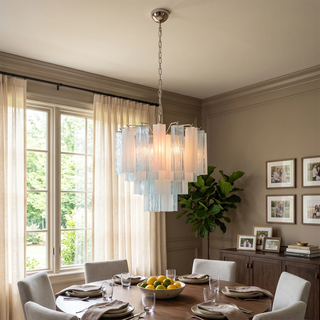 Addis Star-Shaped Glass Tubes Chandelier