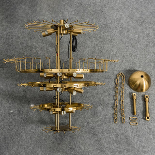 Addis Star-Shaped Glass Tubes Chandelier