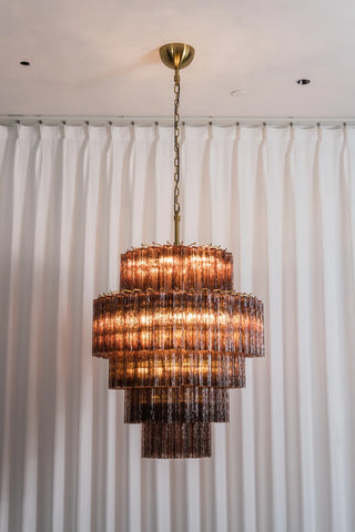 Addis Star-Shaped Glass Tubes Chandelier