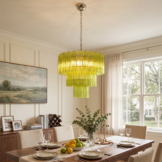 Addis Star-Shaped Glass Tubes Chandelier