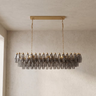 Stellan Faceted Glass Tiered Chandelier