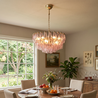Stellan Faceted Glass Tiered Chandelier