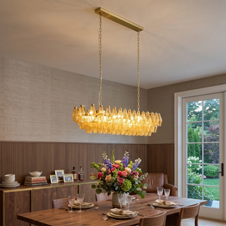 Stellan Faceted Glass Tiered Chandelier