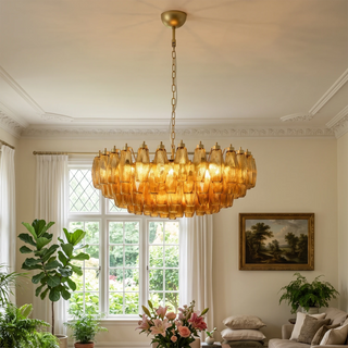 Stellan Faceted Glass Tiered Chandelier