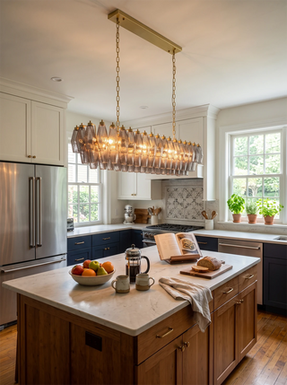 Stellan Faceted Glass Tiered Chandelier