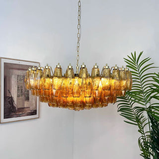 Stellan Faceted Glass Tiered Chandelier