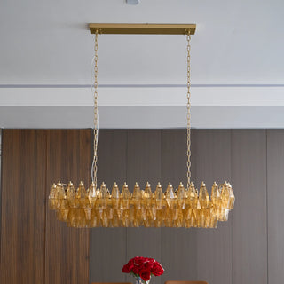 Stellan Faceted Glass Tiered Chandelier