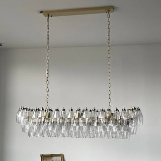 Stellan Faceted Glass Tiered Chandelier