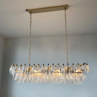 Stellan Faceted Glass Tiered Chandelier