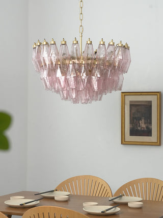 Stellan Faceted Glass Tiered Chandelier