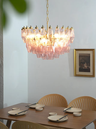 Stellan Faceted Glass Tiered Chandelier