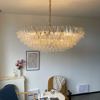 Stellan Faceted Glass Tiered Chandelier