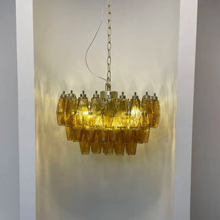 Stellan Faceted Glass Tiered Chandelier