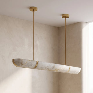 Sylvi Linear Alabaster Trough Chandelier