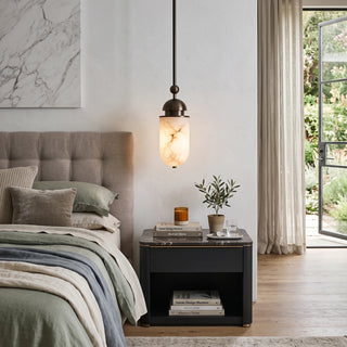 Tamsin Capsule Alabaster Rod Pendant Lamp
