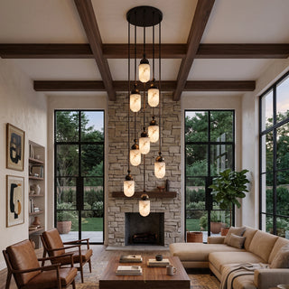 Tamsin Capsule Alabaster Rod Pendant Lamp