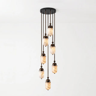 Tamsin Capsule Alabaster Rod Pendant Lamp