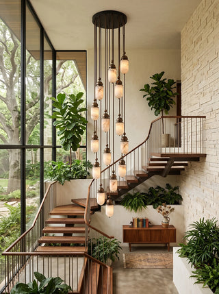 Tamsin Capsule Alabaster Rod Pendant Lamp