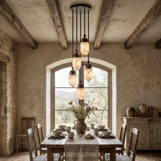Tamsin Capsule Alabaster Rod Pendant Lamp