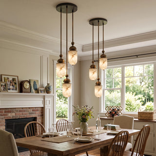 Tamsin Capsule Alabaster Rod Pendant Lamp