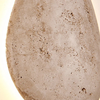 Terra Ovo Pebble-Shaped Travertine Wall Lamp