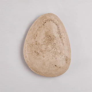 Terra Ovo Pebble-Shaped Travertine Wall Lamp
