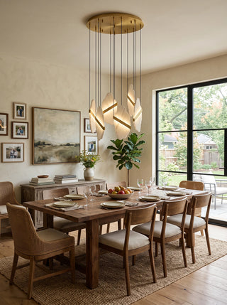 Thalia Cleaved Stone Cluster Chandelier