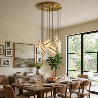 Thalia Cleaved Stone Cluster Chandelier
