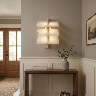 Tiered Alabaster Slab Wall Sconce