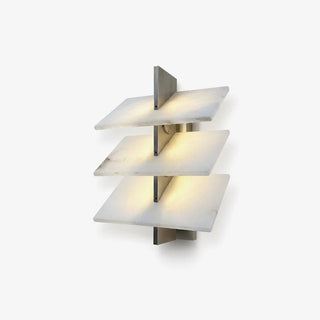 Tiered Alabaster Slab Wall Sconce