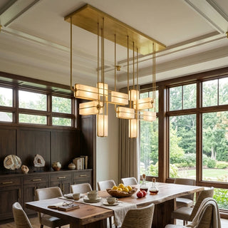 Traverse Modular Glass Cube Chandelier